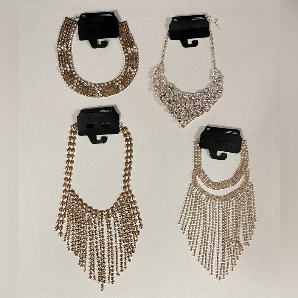 COPY - COPY - Bundle 4 Gold-tone Necklace with Rhinestones